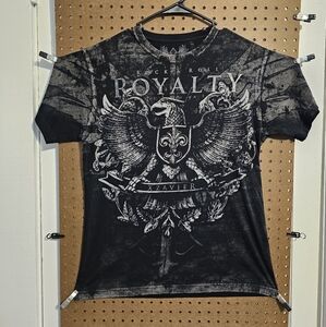 Y2k Grunge All Over Print Xzavier T-shirt Mens Sz Med EUC
